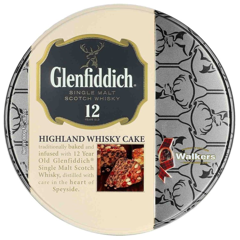 Walkers Glenfiddich Highland Whisky Cake Tin 800g Szkockie Ciastko Z