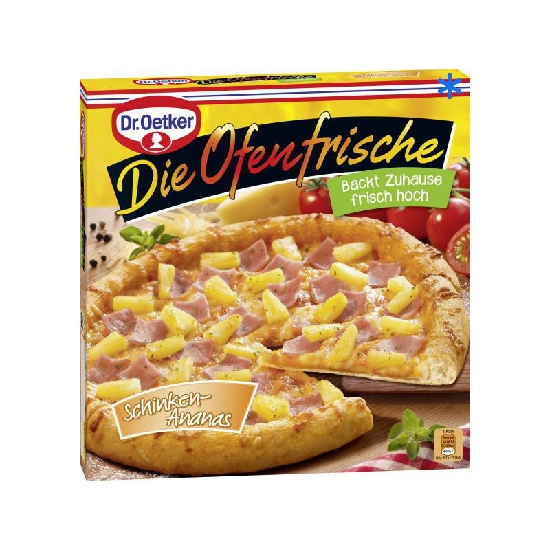 Dr Oetker Die Ofenfrische Pizza Schinken Ananas Dr Oetker Die Ofenfrische Pizza Schinken Ananas