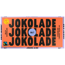 JOKOLADE No5 - czekolada mleczna z kawałkami precli, karmelem i solą morską, 140g